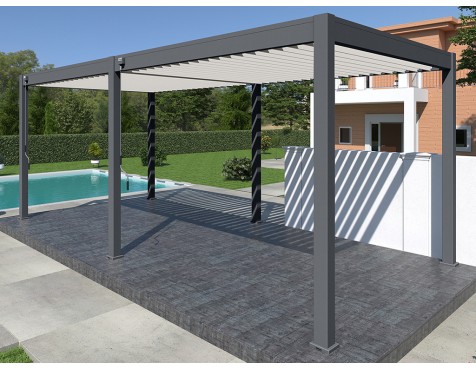 Pérgola Bioclimática 3X6 Antracita/Blanca