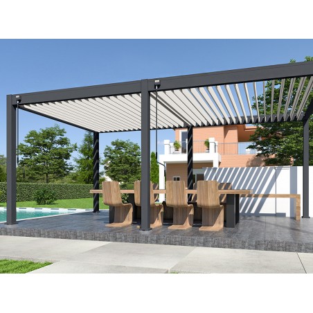 Pérgola Bioclimática 3X6 Antracita/Blanca
