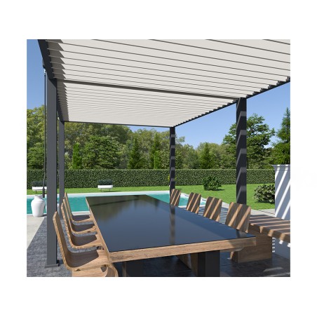 Pérgola Bioclimática 3X6 Antracita/Blanca