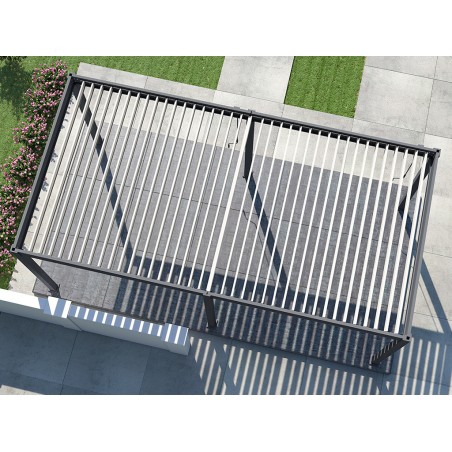 Pérgola Bioclimática 3X6 Antracita/Blanca