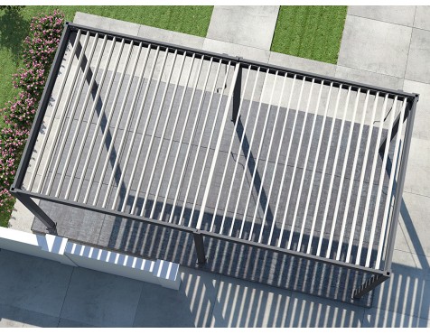 Pérgola Bioclimática 3X6 Antracita/Blanca