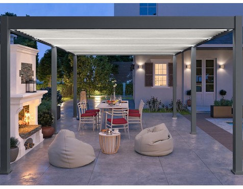 Pérgola Bioclimática 4X6 Antracita/Blanca