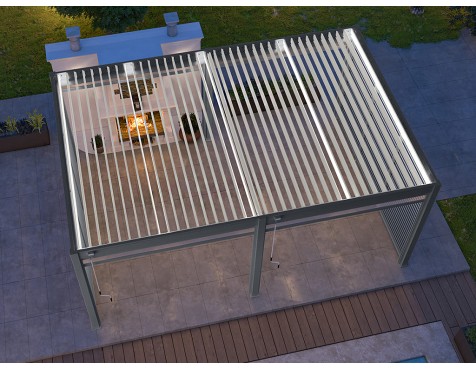 Pérgola Bioclimática 4X6 Antracita/Blanca