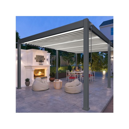 Pérgola Bioclimática 4X6 Antracita/Blanca
