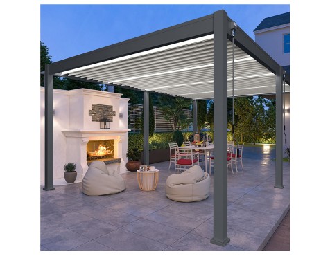 Pérgola Bioclimática 4X6 Antracita/Blanca