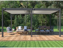 Pérgola Bioclimática 4X8 Antracita/Blanca