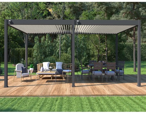 Pèrgola Bioclimàtica 4X8 Antracita/Blanc