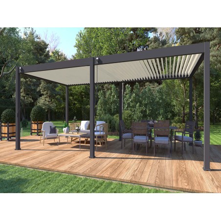 Pérgola Bioclimática 4X8 Antracita/Blanca