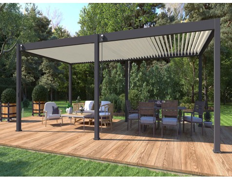 Pèrgola Bioclimàtica 4X8 Antracita/Blanc