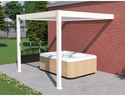 Pérgola Bioclimática Adosada 3X3 Blanca
