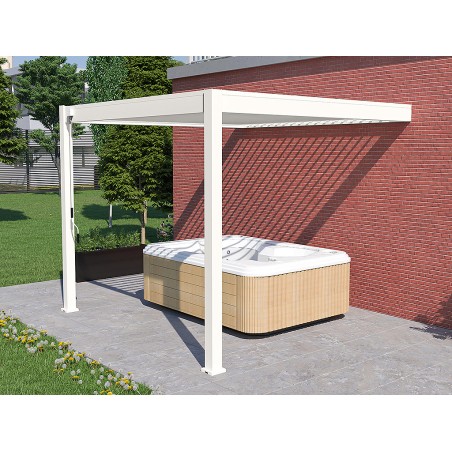 Pérgola Bioclimática Adosada 3X3 Blanca