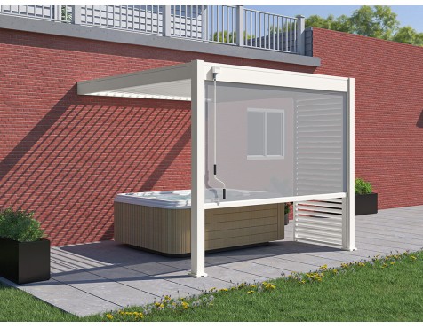 Pérgola Bioclimática Adosada 3X3 Blanca
