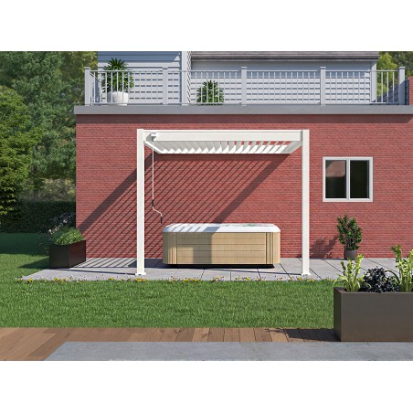 Pérgola Bioclimática Adosada 3X3 Blanca