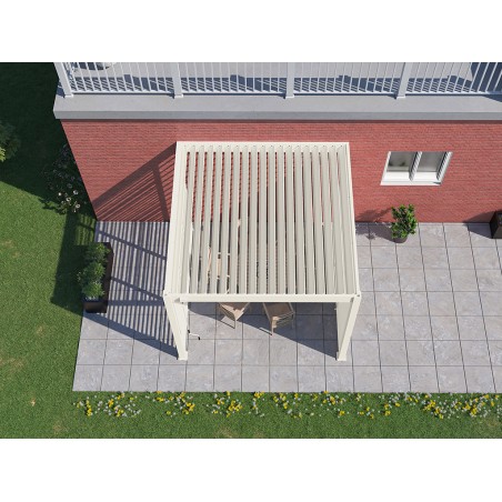Pérgola Bioclimática Adosada 3X3 Blanca