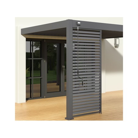 Pérgola Bioclimática Adosada 3X4 Antracita