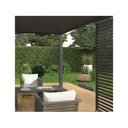 Pérgola Bioclimática Adosada 3X4 Antracita