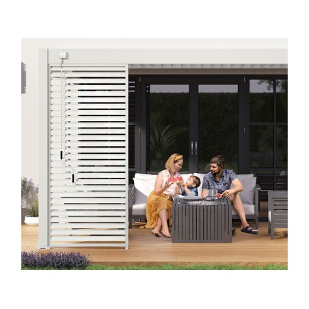 Pérgola Bioclimática Adosada 3X4 Blanca