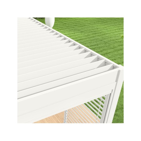 Pérgola Bioclimática Adosada 3X4 Blanca