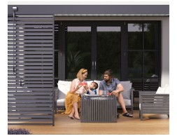 Pérgola Bioclimática Adosada 3X4 Antracita/Blanca