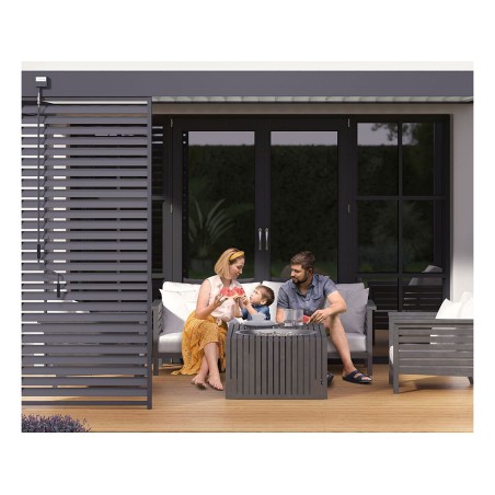 Pérgola Bioclimática Adosada 3X4 Antracita/Blanca