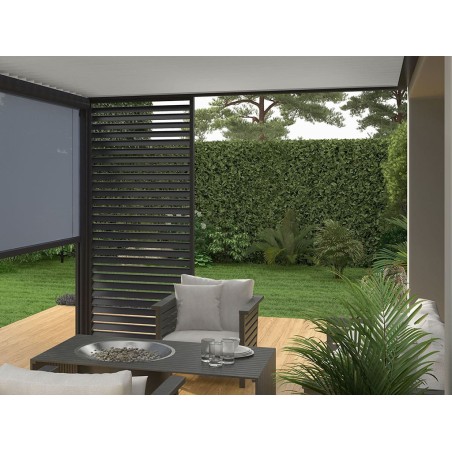Pérgola Bioclimática Adosada 3X4 Antracita/Blanca