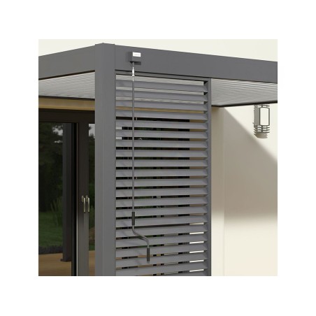 Pérgola Bioclimática Adosada 3X4 Antracita/Blanca
