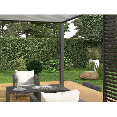 Pérgola Bioclimática Adosada 3X4 Antracita/Blanca