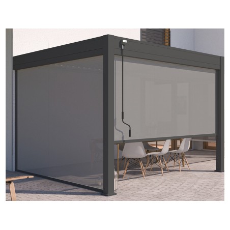 Pérgola Bioclimática Adosada 3X6 Antracita/Blanca