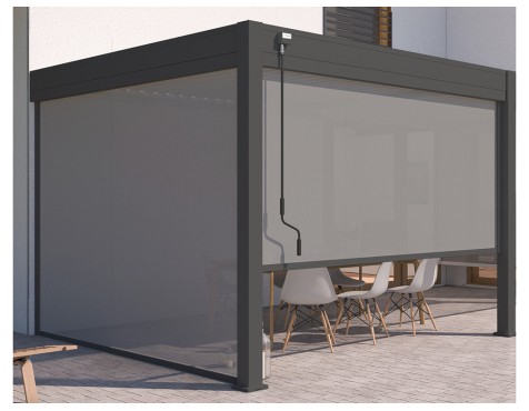 Pérgola Bioclimática Adosada 3X6 Antracita/Blanca