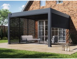 Pérgola Bioclimática Adosada 4X4 Antracita