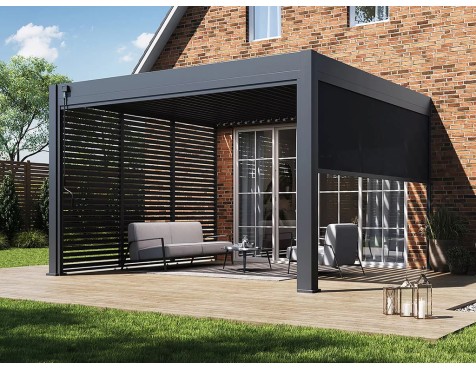 Pérgola Bioclimática Adosada 4X4 Antracita