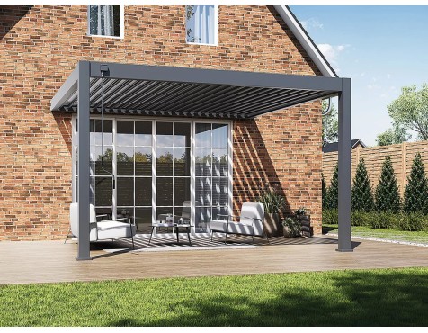Pérgola Bioclimática Adosada 4X4 Antracita