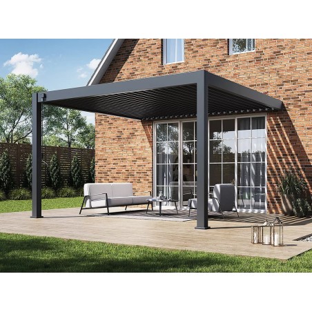 Pérgola Bioclimática Adosada 4X4 Antracita
