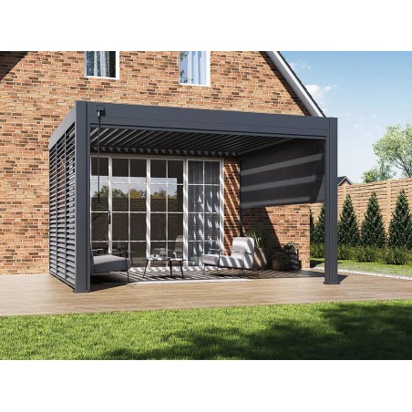 Pérgola Bioclimática Adosada 4X4 Antracita