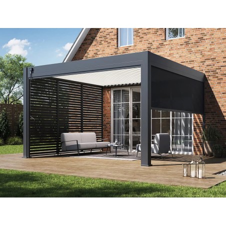 Pérgola Bioclimática Adosada 4X4 Antracita/Blanca
