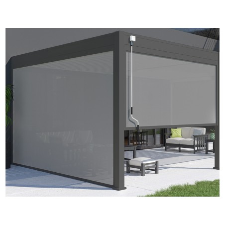 Pérgola Bioclimática Adosada 4X6 Antracita/Blanca