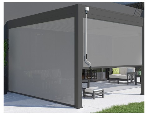 Pérgola Bioclimática Adosada 4X6 Antracita/Blanca