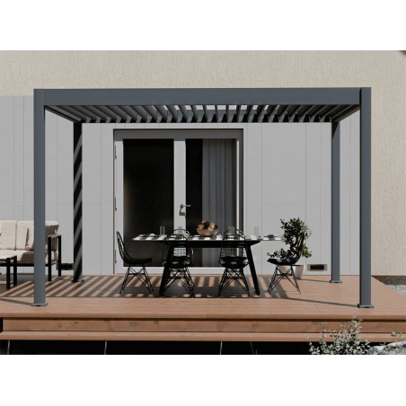 Pérgola Bioclimática Con Motor 3X4 Iluminación Led