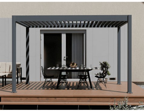 Pérgola Bioclimática Con Motor 3X4 Iluminación Led