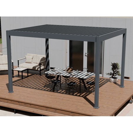 Pérgola Bioclimática Con Motor 3X4 Iluminación Led
