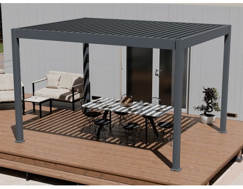 Pérgola Bioclimática Con Motor 3X4 Iluminación Led