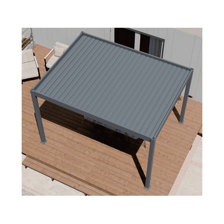 Pérgola Bioclimática Con Motor 3X4 Iluminación Led