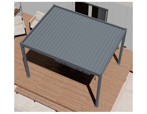 Pérgola Bioclimática Con Motor 3X4 Iluminación Led