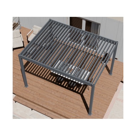 Pérgola Bioclimática Con Motor 3X4 Iluminación Led