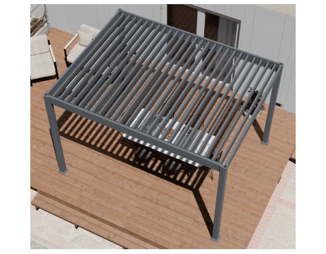 Pérgola Bioclimática Con Motor 3X4 Iluminación Led