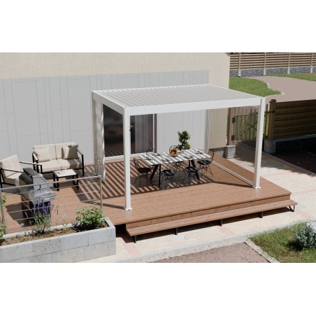 Pérgola Bioclimática Con Motor 3X4 Iluminación Led