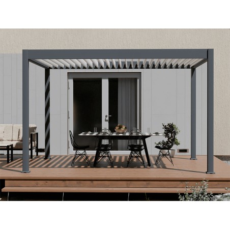 Pérgola Bioclimática Con Motor 3X4 Iluminación Led