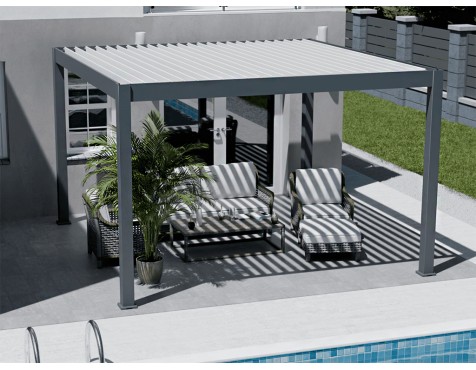 Pérgola Bioclimática Con Motor 4X4 Iluminación Led