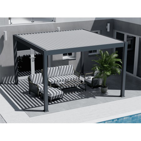 Pérgola Bioclimática Con Motor 4X4 Iluminación Led
