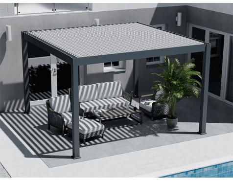 Pérgola Bioclimática Con Motor 4X4 Iluminación Led
